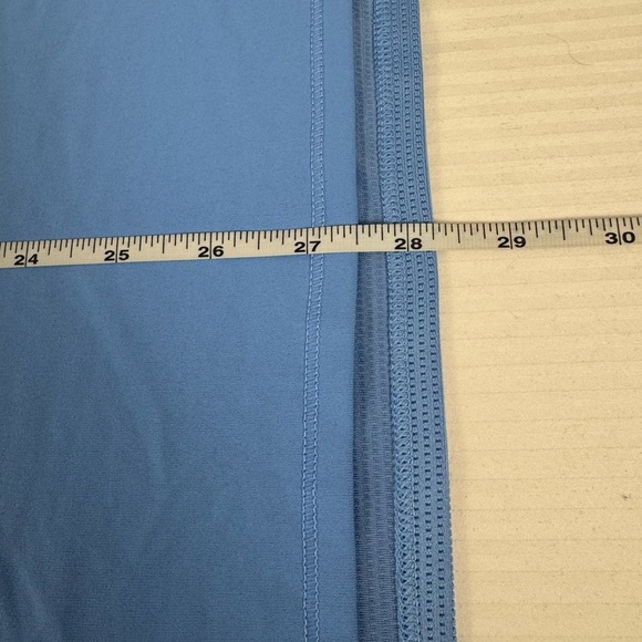 Adidas Advantage Golf Polo L Light Blue Short Sleeve Sporty Clean Athleisure - Picture 7 of 7